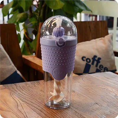 500ML Kids Plastic Water bottles Protein Shaker Blender Bottles with straw BPA Free Portable Sport My Water bottles – image 10