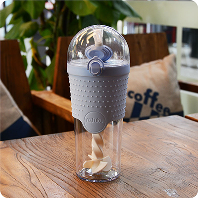 500ML Kids Plastic Water bottles Protein Shaker Blender Bottles with straw BPA F