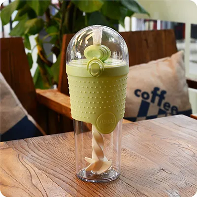 500ML Kids Plastic Water bottles Protein Shaker Blender Bottles with straw BPA Free Portable Sport My Water bottles – image 8