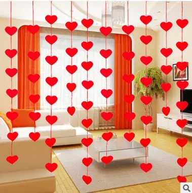 Heart Curtain DIY Non-woven Flower