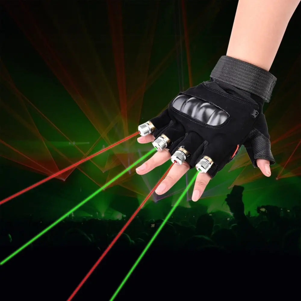 Stage Show Red Green Laser Gloves