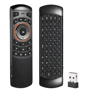 Docooler Mini 2.4GHz Wireless QWERTY Keyboard Air Mouse Handheld Remote Control 6 Gxes Gyroscope for Mini PC TV Box