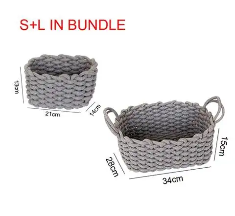 Nordic Wind Hand-woven Thick Cotton Rope Storage