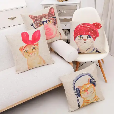 Adorable Cat Pillow Covers