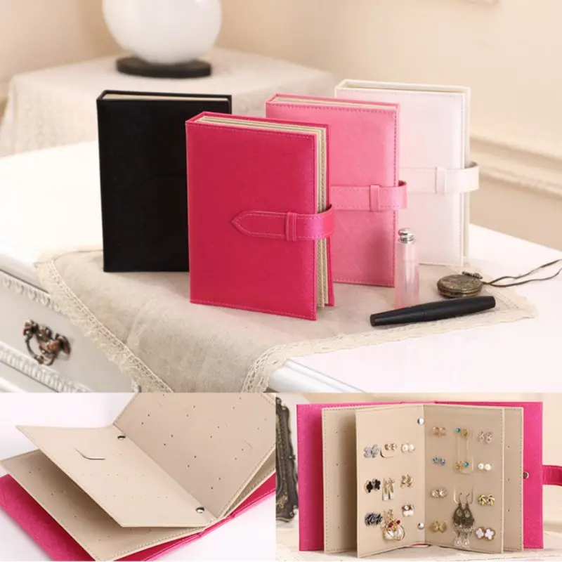 Jewelry Box Earring Book Portable Earrings Bag Storage Album