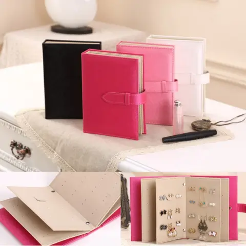 Jewelry Box Earring Book Portable Earrings Bag Storage Album