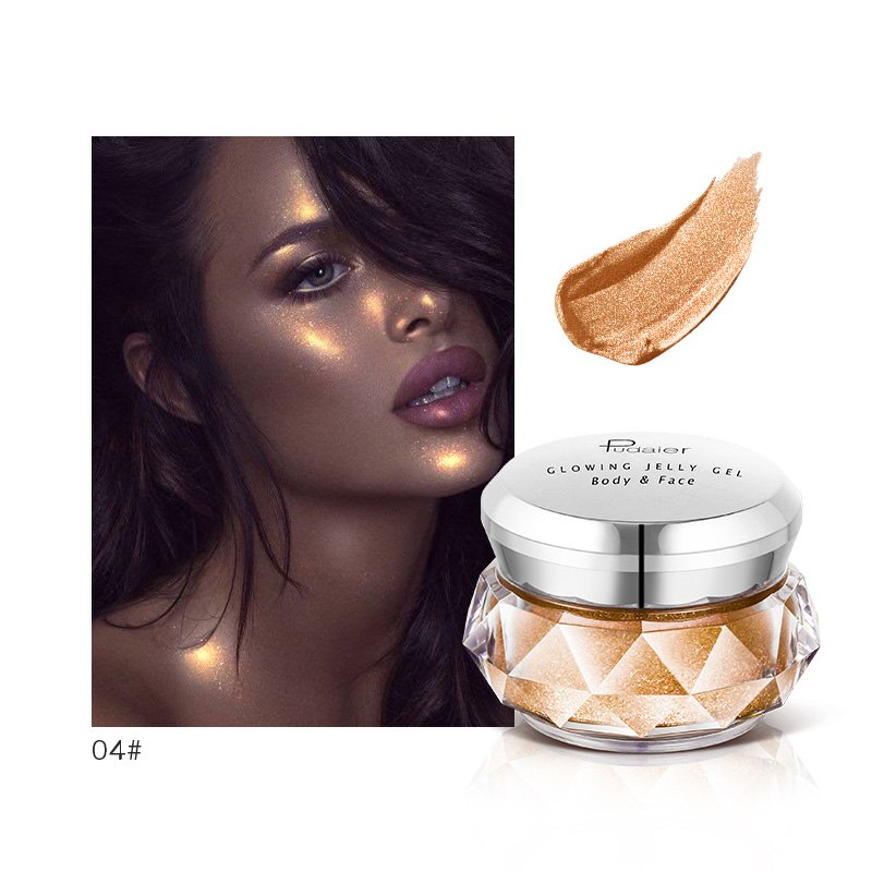 Face Highlighter Eyeshadow Glow Body Makeup Illuminator Gold liquid Bronzer - Picture 7 of 11