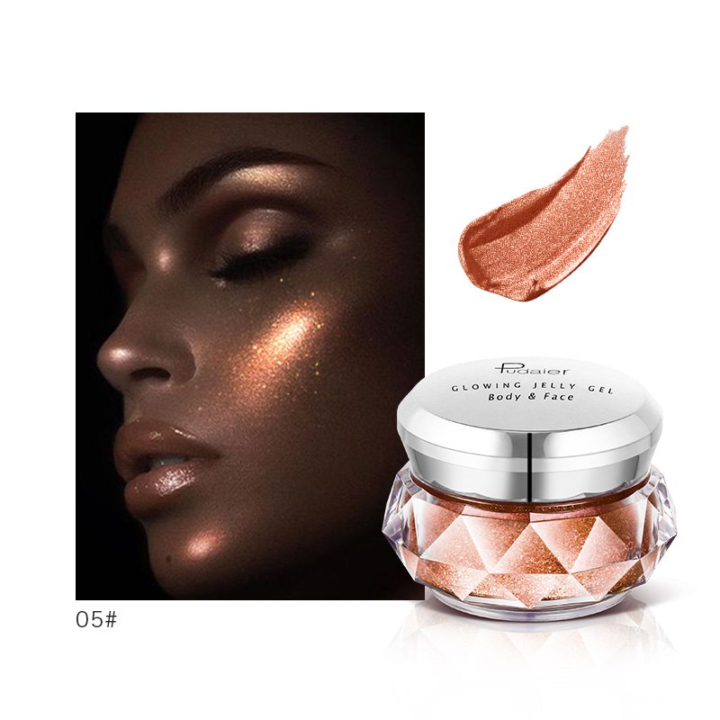 Face Highlighter Eyeshadow Glow Body Makeup Illuminator Gold liquid Bronzer - Picture 8 of 11