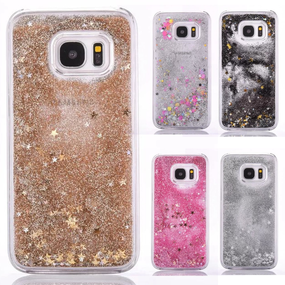 Carcasa con arena brillante y estrellas