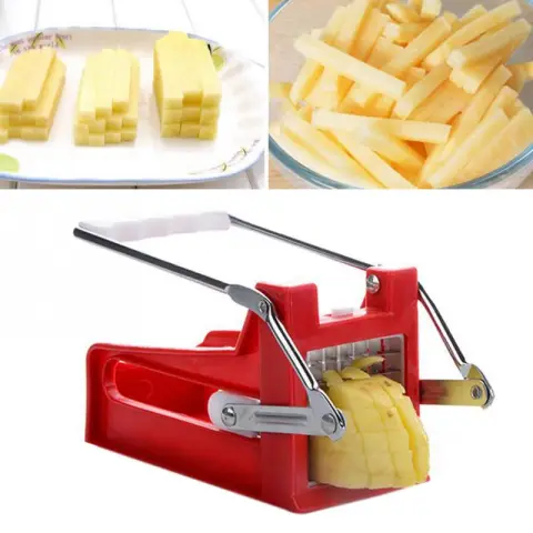 Kitchen Gadgets 2 Blades Potato Cutter Chopper Stainless French