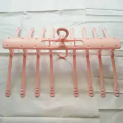 Eight in one home adult hanging foldable rotating non-slip drying rack - Pink - View 1