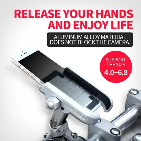 DEROACE Bicycle Phone Holder Universal Support Telephone Handlebar Mount