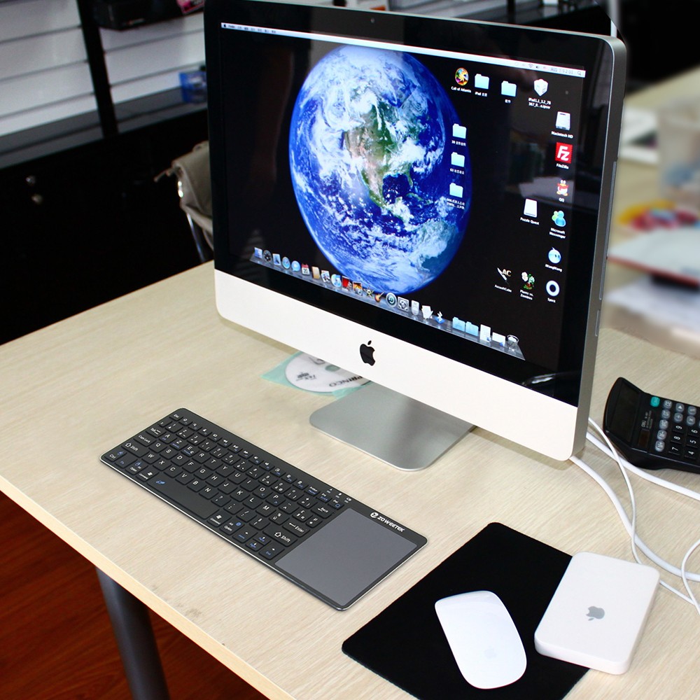 Zoweetek k12bt-1 Mini Wireless Bluetooth Keyboard Russian English Spanish Touchpad For Smart Tv Box Pc Android Phone Pad 5