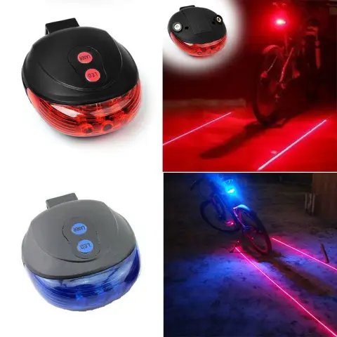 Bicycle Tail Light 5LED 2Laser