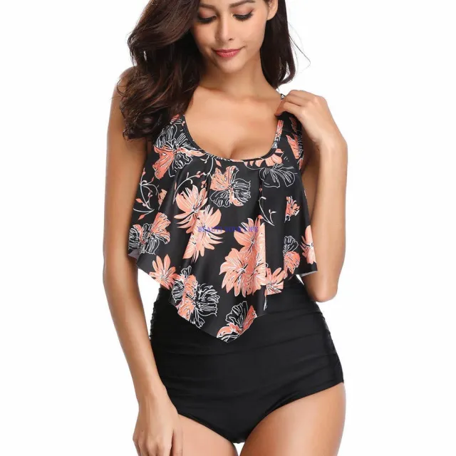 Floral print High Waist Bikini Swimwear Plus Size Swimsuit Floral - Shop at LoveMi