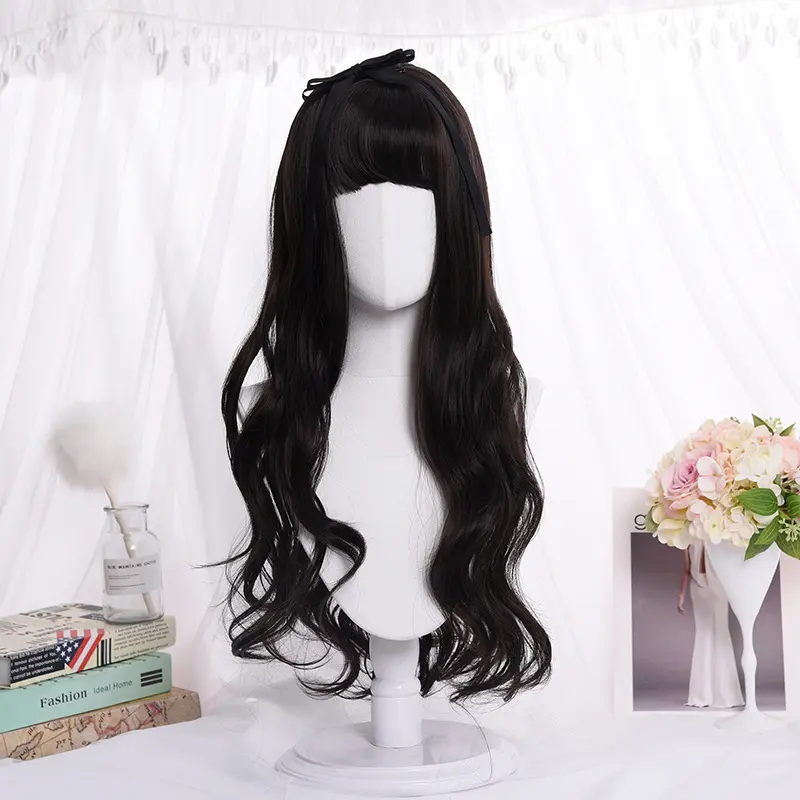 Long Roll Wig Air Bangs Wig Wig COS Wig