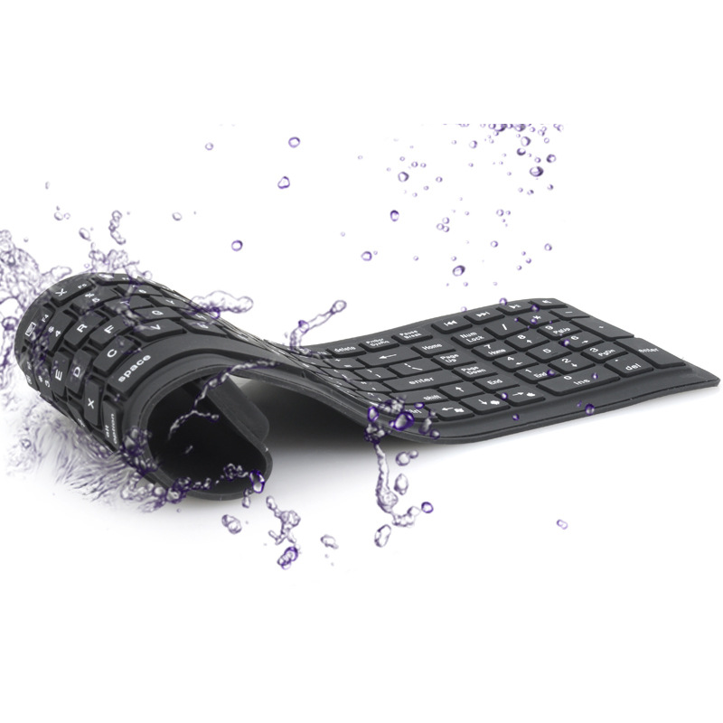 Bluetooth folding silicone keyboard Foldable silicone Bluetooth
