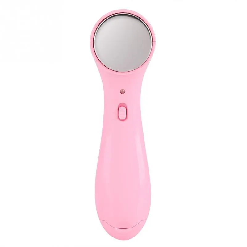 Electric Anti-aging Skin Tighten Device High Frequency Ultrasonic Ionic Face Pore Cleanser Wrinkle Remover Skin Lifting Massager - Pink