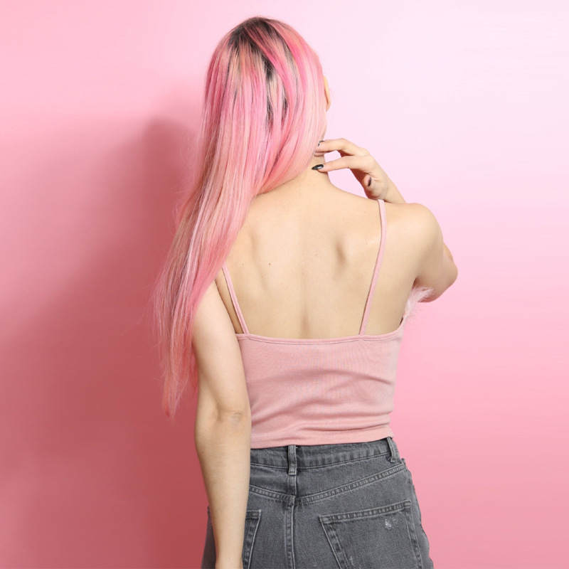 Sexy fluffy sling T-shirt