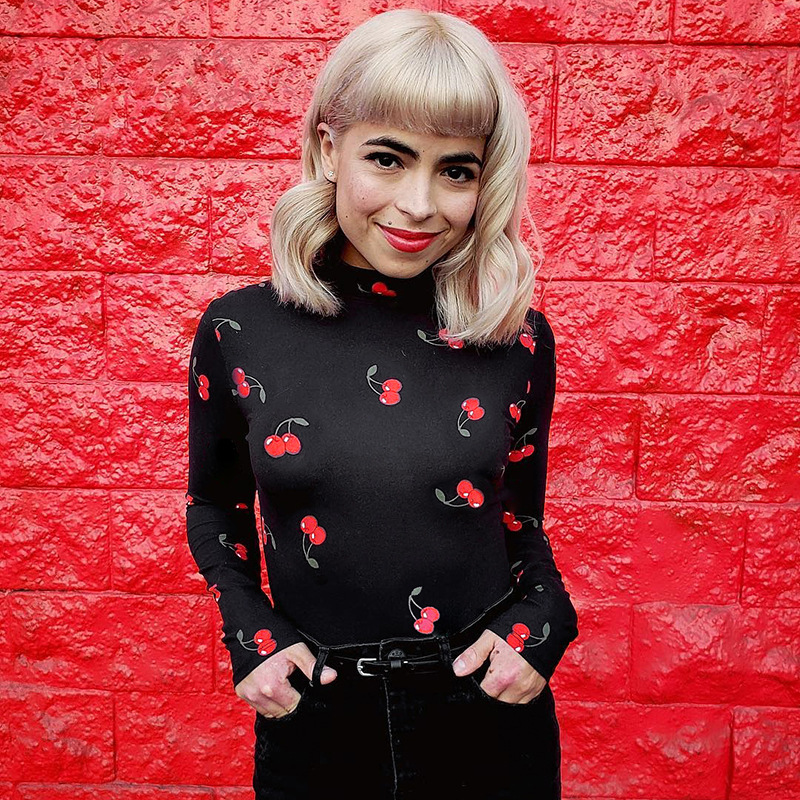 CHERRY BABY LONG SLEEVE TOP