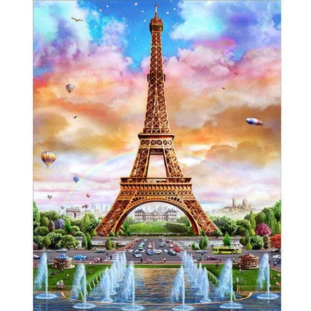 XXL - 5D Diamond Painting - Eiffelturm verschiedene Varianten - 60X80Cm