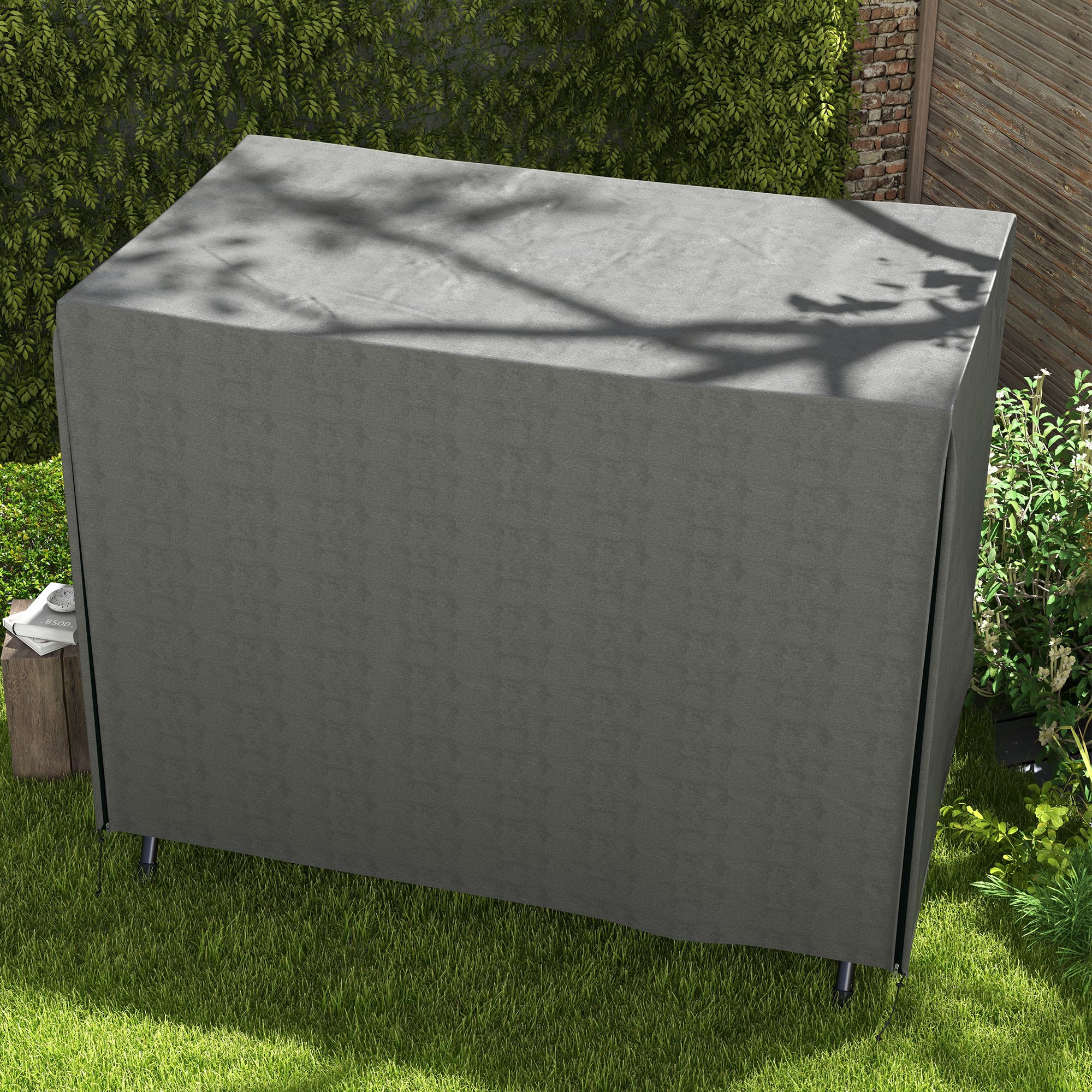 205 X 124 Cm Three Seater Swing Chair Protective Cover Dark — image 10
