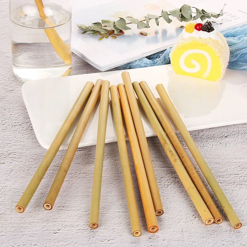 5pcs Natural Bamboo Straws – image 4