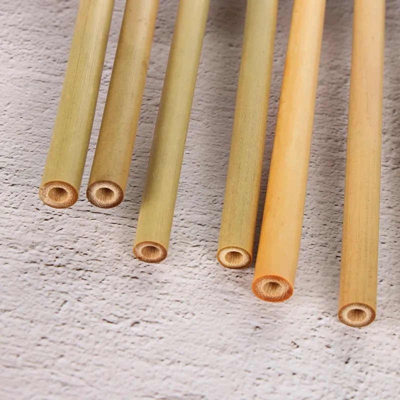 5pcs Natural Bamboo Straws – image 5