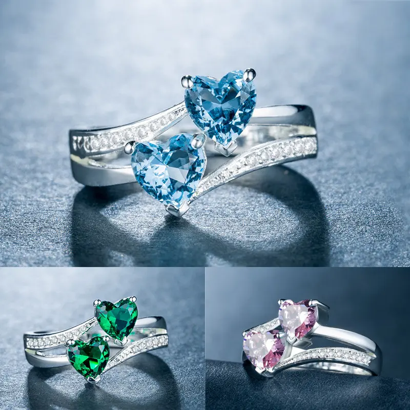 Of Platinum-plated Copper Rings Jewelry with Zircon