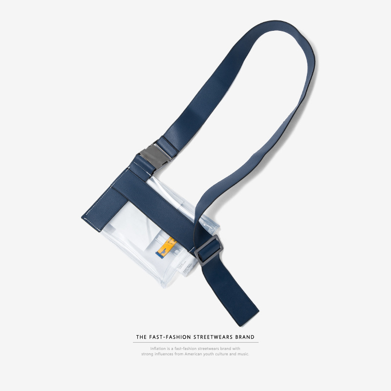 INFLATION Clear PVC Transparent Fanny Pack High Quality Sturdy PVC Waist Bag Travel Phone Belt Bag Pouch 152AI2021 — foto 5