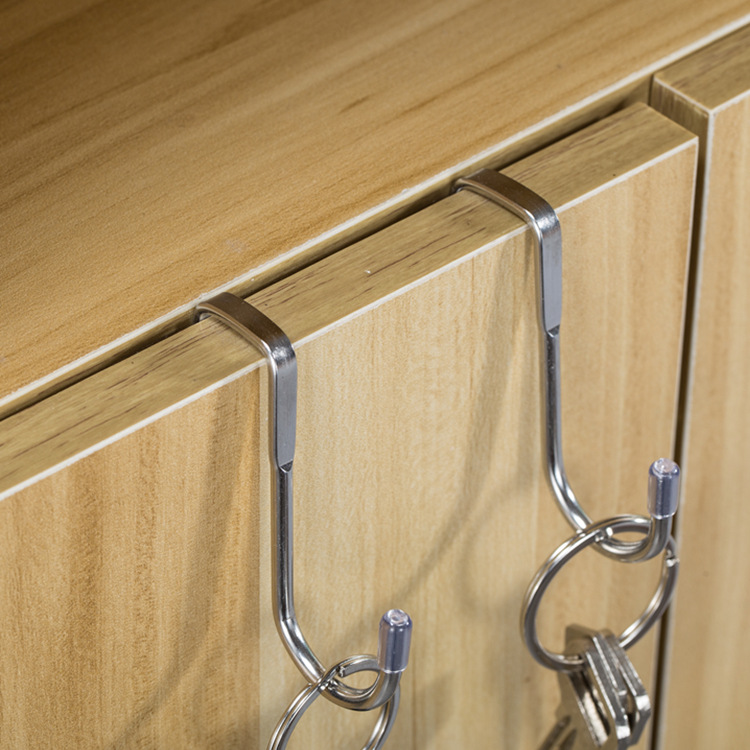 Stainless steel S-type hook kitchen cabinet door double hook bathroom hook dormitory bedside metal S-shaped hook