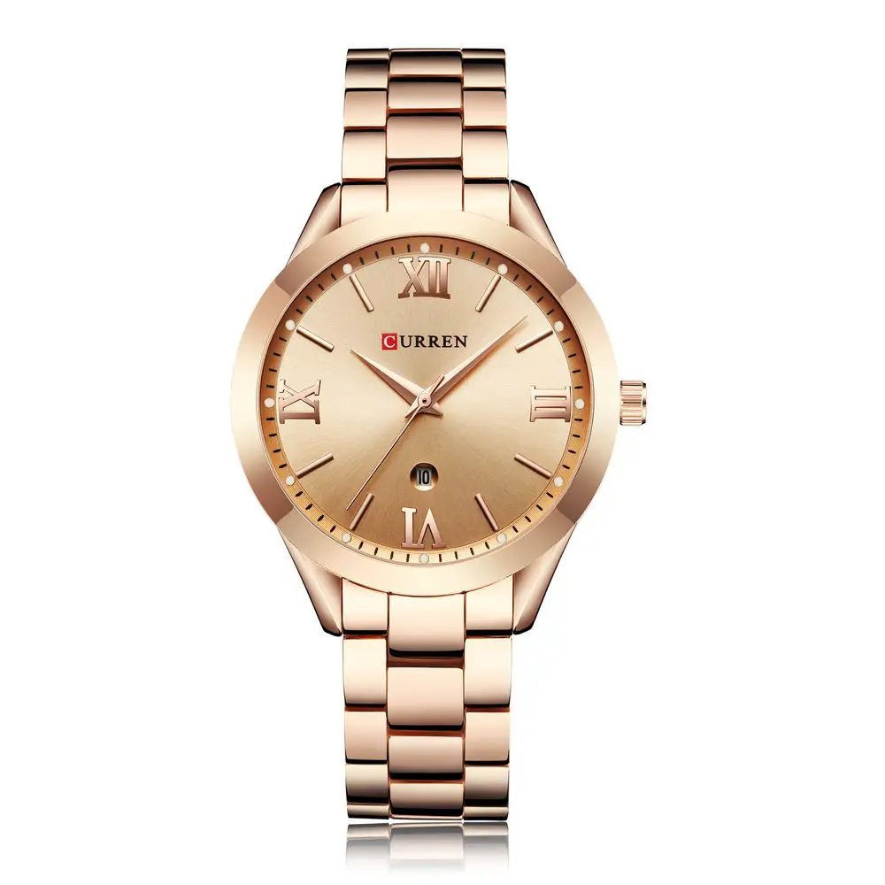 CURREN 9007 Rose Gold Watch Women Quartz Watches Ladies