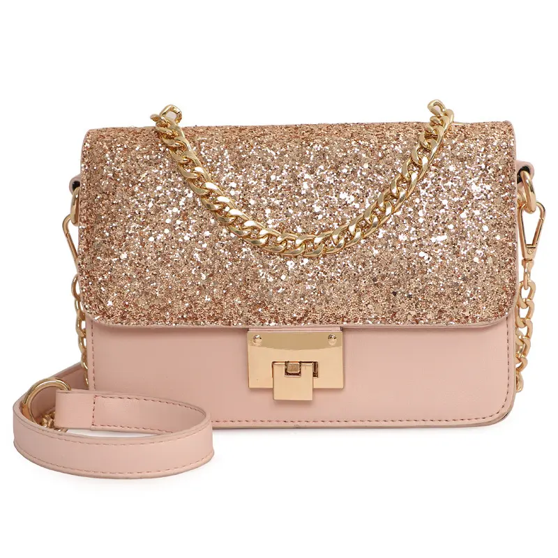 Women's Tote Bag Fashion Sequined Small Square Lady PU