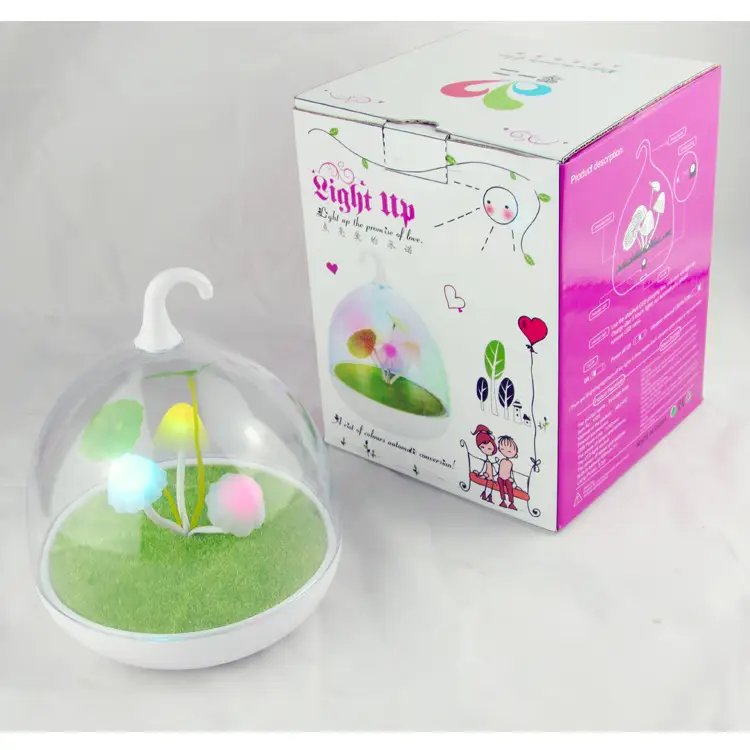 Smart touch table lamp cartoon charming colorful mushroom lamp bedroom warm atmosphere lamp