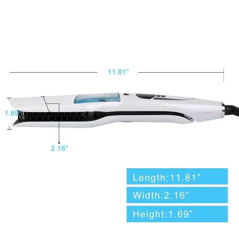Authentic Steam Spray Straightening Comb Hair Straightener Pull Straight
