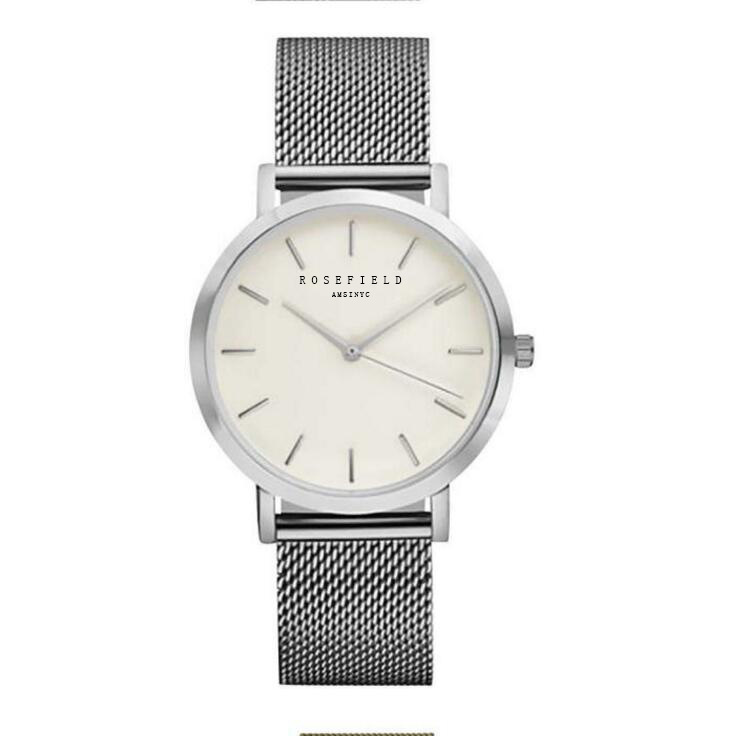 With logo silver band and white