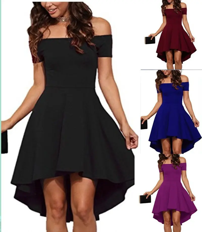 One Shoulder Short Sleeve And Large Swallowtail