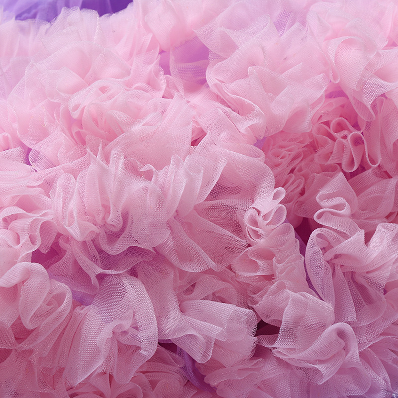 Super Peng adult tutu mesh short skirt two-color mix and match pleated skirt cosplay violence soft sister skirt