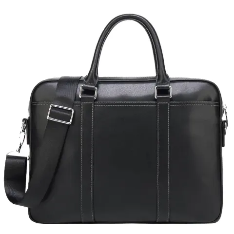 Men's Leather Portable Briefcase File Package