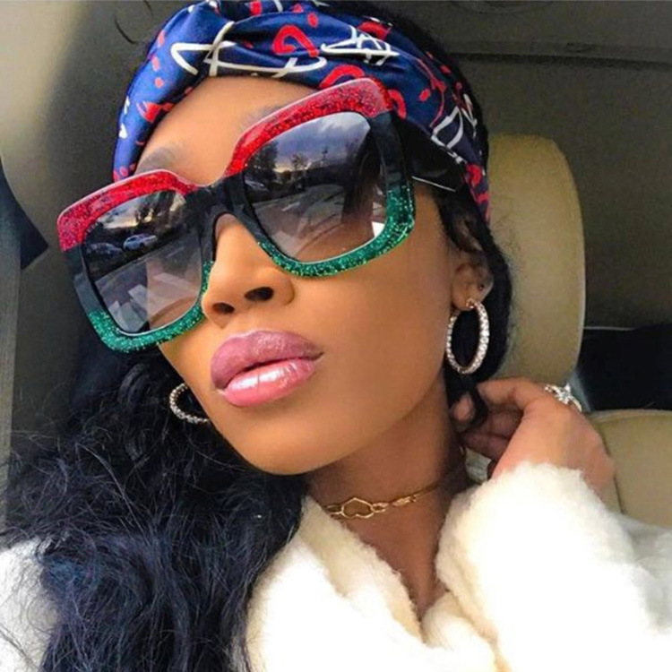 Colorful glitter sunglasses retro sunglasses - Image 9