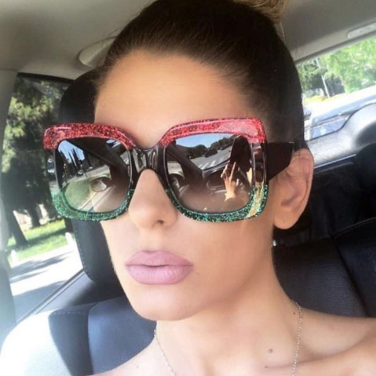 Colorful glitter sunglasses retro sunglasses - Image 3