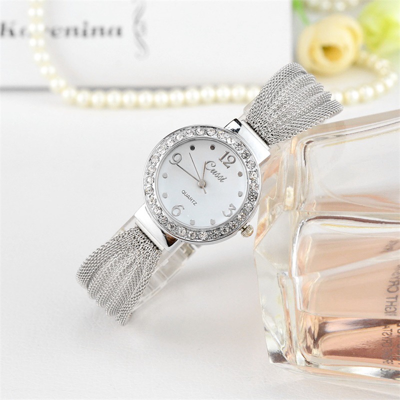 Gold mesh belt fashion women's watch