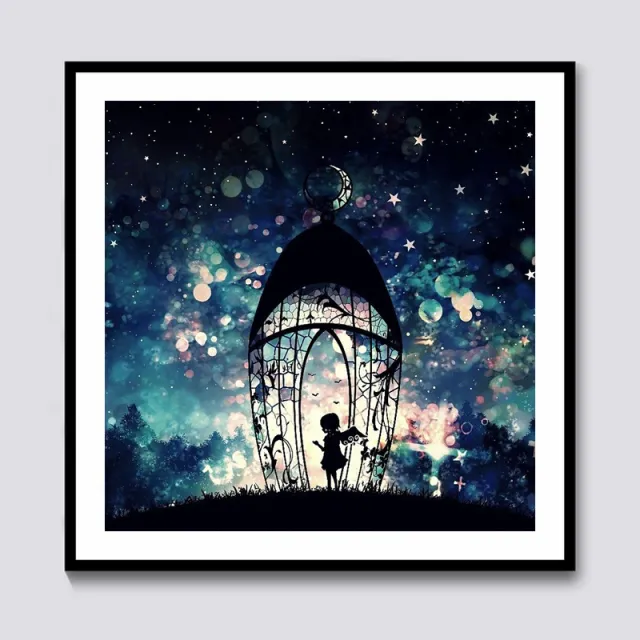 Diamond Painting Full Diamond Round Diamond Living Room Bedroom Simple Modern Dream Star Point Diamond Cross 50X50Cm - Shop at LoveMi