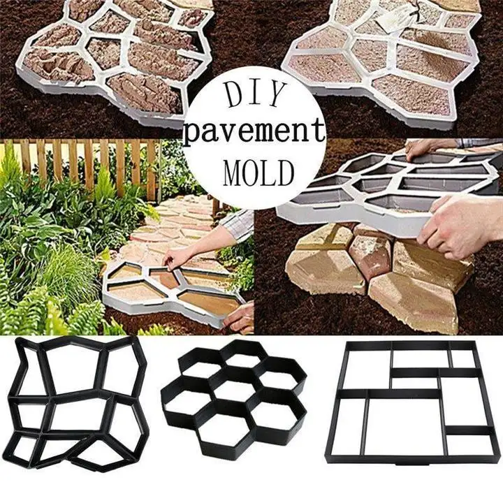 Ultralight Diy Garden Paving Mould Hexagonal Fancy