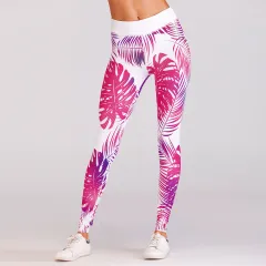 Sexy Red Print Yoga Pants Leggings Women Sport Pants Running Jogging Fitness Yoga Leggings Fitness High Elastic Gym Leggings - Flower - View 1