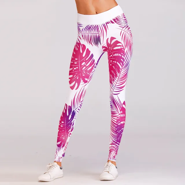 Sexy Red Print Yoga Pants Leggings Women Sport Pants Running Jogging Fitness Yoga Leggings Fitness High Elastic Gym Leggings Flower - Shop at LoveMi