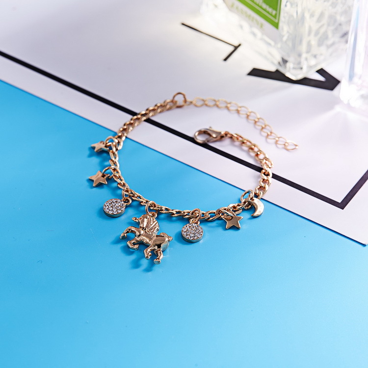 Cartoon  Star Moon Pendant Bracelet Simple Creative Alloy Bracelet Jewelry