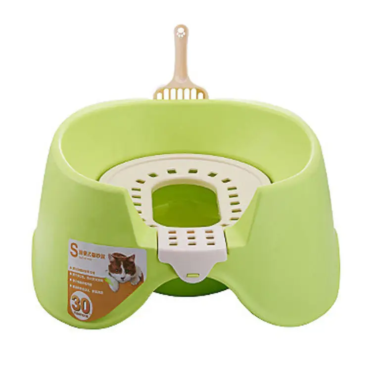 Spillproof Cat Litter Pan Semi-enclosed Oversize Toilet