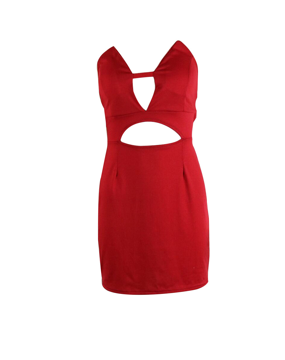 Sexy European and American V-neck tube top zip dress