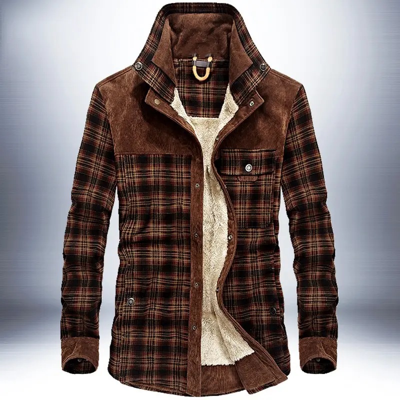 Winter Jacket Men Thicken Warm Fleece Jackets Coats Pure